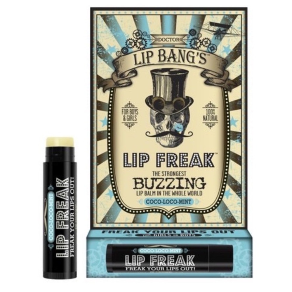Lip Freak Buzzing Lip Balm Coco-Loco-Mint Doctor Lip Bangs‎ 0.15oz NEW